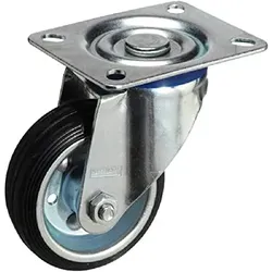 WOLFPACK PROFESSIONAL LINE - Industrie-Rollenplatte aus schwarzem Gummi 80 mm.