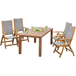 Gartenmöbel Set 5-tlg. Acapulco Akazie/Textil