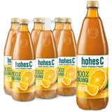 hohes C Milde Orange (6 x 1l), 100% Saft, Orangensaft, Vitamin C, ohne Zuckerzusatz laut Gesetz, weniger Säure, vegan, mit recyceltem PET