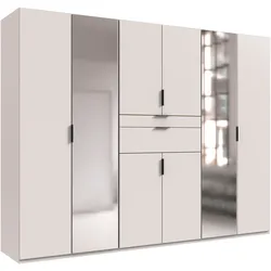 Drehtürenschrank WIMEX "Moldau Kleiderschrank mit Spiegel Schlafzimmerschrank Bestseller", weiß, B:270cm H:208cm T:58cm, Spanplatte, Schränke, Wähle deine Innenausstattung fertig konfiguriert im Schrank