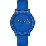 Lacoste Quarzuhr LACOSTE.12.12, 2011279, Armbanduhr, Herrenuhr, Mineralglas, Silikonarmband blau