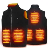 TOUVE Beheizte Weste, Polarfleece-Heizjacke Beheizbare Weste, Heizweste Herren Damen, Prämie Beheizbare Jacke Elektrische, 3 Einstellbar Temperatur Elektrischer Beheizte Weste (Ohne Powerbank) - XL
