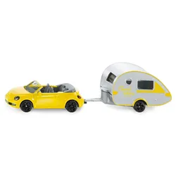 VW Beetle mit Wohnanhänger