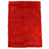 KUHFELL online & NOMAD Fellteppich KUHFELL PATCHWORK TEPPICH IN DIVERSEN FARBEN rot 100 cm