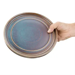 Gastronoble 12 Olympia Cavolo flache, runde Teller | schillernd | 22cm | Porzellan