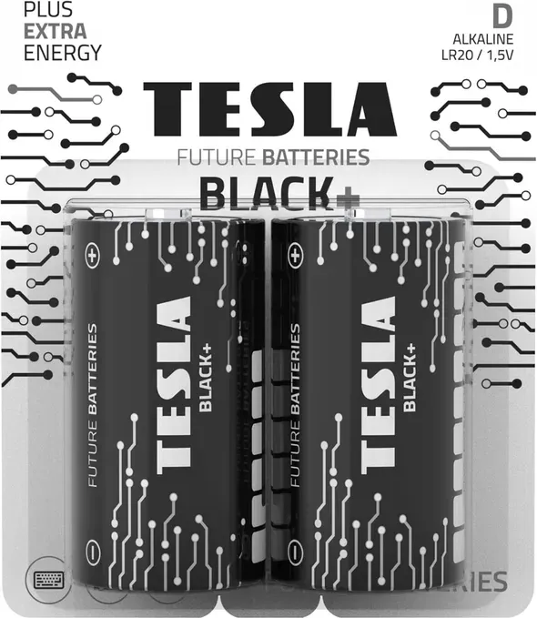 TESLA BLACK+ D Mono, LR20 Batterie 1x 2er-Pack