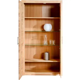 vogl möbelfabrik Vitrine VOGL MÖBELFABRIK "Toronto", beige (kernbuche teilmassiv), B:105cm H:191cm T:42cm, Schränke, Vitrine, in 2 Breiten Breite 52 und Breite 105 cm, teilmassiv, Rahmenoptik