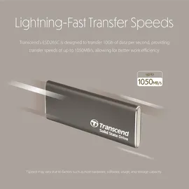 Transcend ESD265C 1 TB USB-C Grau TS1TESD265C