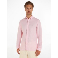 Tommy Hilfiger Leinenhemd »PIGMENT DYED LI SOLID RF SHIRT«, pink