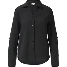s.Oliver Strukturierte Hemdbluse mit Turn-up schwarz S