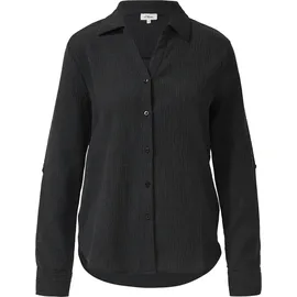 s.Oliver Strukturierte Hemdbluse mit Turn-up schwarz S