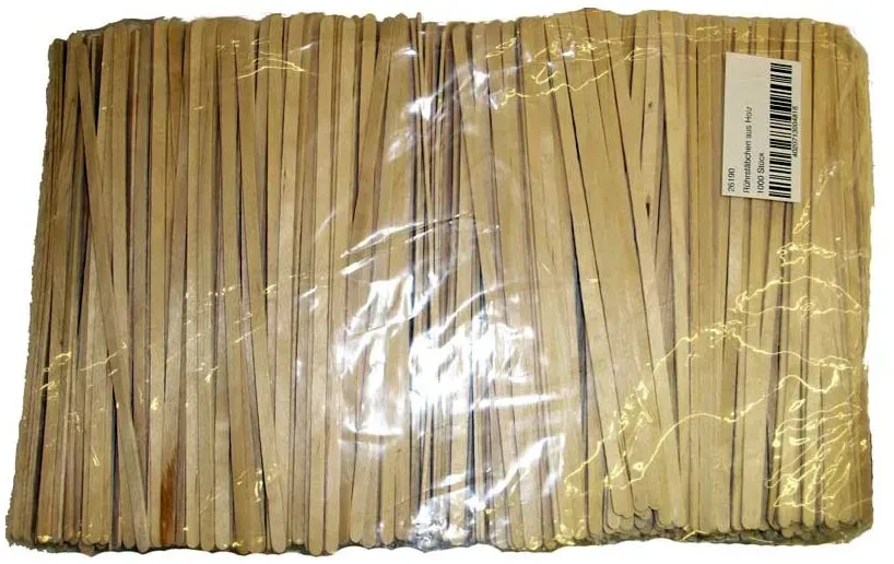 Rührstäbchen Holz Länge 14 cm kompostierbar 1000 Stück
