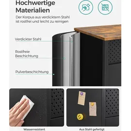 Songmics Kombikommode 40 x 76 x 40 cm Schwarz