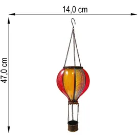 Expo Börse Solarleuchte Kunststoff ØxH 14x47cm 2er Set mehrfarbig