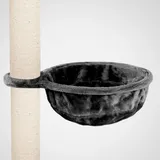 Happy Pet HAPPYPET Universal XL Liegemulde für Kratzbaum Ø 40cm, Große Schlafmulde, Stabiler Metallrahmen, 440g Plüsch, Ersatz-Liegemulde belastbar bis 15kg, Anthrazit