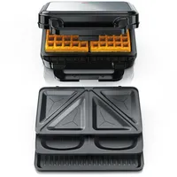 Arendo Sandwichmaker 3-in-1, 900 W, Cool Touch, Antihaft, BPA