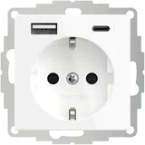 2USB Schuko-Steckdose 2USB 2U-449528 Weiß