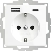 2USB Schuko-Steckdose 2USB 2U-449528 Weiß