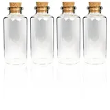 BestLivings Vorratsglas Fläschchen mit Korken 10 ml 16 St.