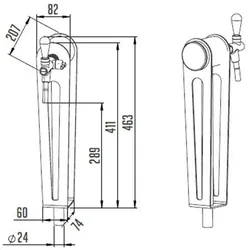 Schanksäule Modell Naked One Eichen, 1-leitig
