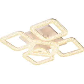 Eurotondisplay.com LED Deckenlampe DF-4+1 Deckenleuchte Leuchte Lampe mit Fernbedienung Lichtfarbe/Helligkeit einstellbar dimmbar Deckenlampe LED Deckenleuchte - Weiß