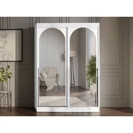 Mirjan24 Schiebetürenschrank Modin 150 x 216 x 65 cm Weiß/Schwarz