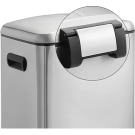 Songmics Mülleimer 2 x 20 l Silber