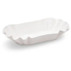 2000 Pappschale FSC Mix oval weiß 17,5x10x3 cm nachhaltig