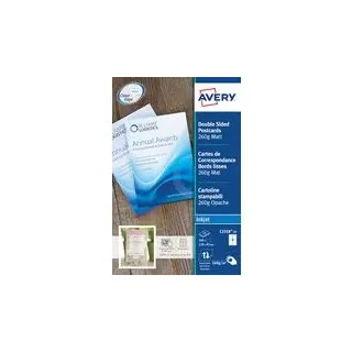 Avery Quick&Clean C2318 - Weiß - 82,6 x 127 mm - 260 g/m2 - 100 Karte(n) (25 Bogen x 4) Visitenkarten (C2318-25i)