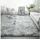 luxuskollektion Langflor Hochflorteppich 140 x 200 cm Grau/Weiß