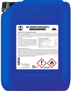 DR. GRIMM WIEGAND`S Flächendesinfektion, 80% Ethanol, Alkoholisches Desinfektionsmittel zur Schnelldesinfektion von Oberflächen, 5 Liter - Kanister
