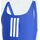 adidas 3 Stripes Badeanzug Semi Lucid Blue/White 152
