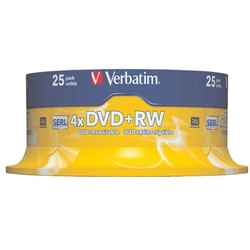 Verbatim DVD-Rohlinge »DVD+RW« 25er-Spindel silber