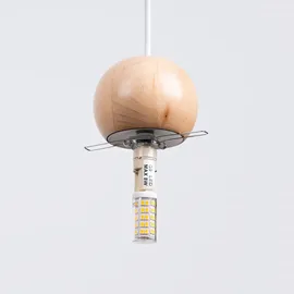 Sollux Pekka 3-flg. 31 cm weiß/naturfarbenes Holz