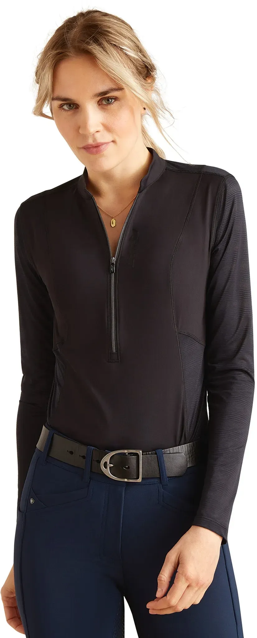 Ariat Breathe Damen-Funktionsshirt mit langen Ärmeln und 1/4 Reißverschluss