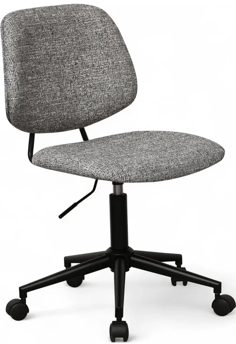 Bürostuhl Otal aus Boucle - Drehbar, Höhenverstellbar, Neigbar, Grau