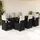 vidaXL Garten-Bistro-Set 9-tlg. Schwarz