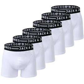 JACK & JONES Boxershort 6er Pack in Weiß