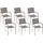 Beliani Gartenstuhl grau/silber 6er Set