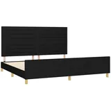 vidaXL Bettgestell ohne Matratze Schwarz 200x200 cm Stoff