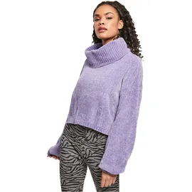 URBAN CLASSICS Turtleneck Chenille Sweatshirt Blue Lavender M