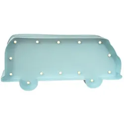 MARQUEE LIGHTS LED Dekolicht "Campingbus", blau, H: 10cm, Lampen, Wandlampe, Tischlampe Bus, Wohnwagen, Bully 14 Leuchtmittel - 23x10 cm