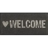 Wash+Dry Fußmatte, Warmly Welcome 35x75cm, innen und außen, waschbar