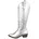 Westernstiefel Blockabsatz Bikerstiefel in silberfarben 36 EU