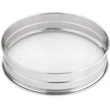 thermohauser Sieb groß (Edelstahl rostfrei), fein, Maschenweite 2,5x1,4 mm, Durchm. 35,0 cm, Silber