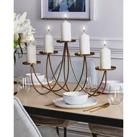 Beliani Kerzenständer BUARAN Metall 38 cm Gold