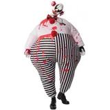 Rubie's 810509 Aufblasbares böser Clown Humorous Kostüme in Erwachsenengröße, wie abgebildet, Standard Halloween