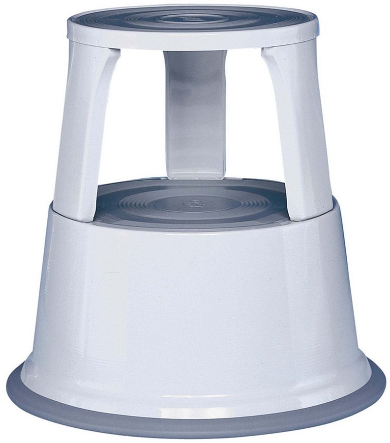 Produktbild WEDO Tritthocker, Rollhocker Metall grau