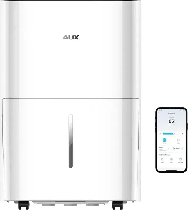 AUX Energieeffizienter Luftentfeuchter 20 l/Tag, WLAN-Steuerung, R290, 8 h Dauerbetrieb, Mehrfachschutz, für Räume bis 25 m2 & Büro