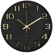 Atmosphera Créateur d'intérieur Horlorgeorge Relief Doris 30,0 cm D30cm schwarz